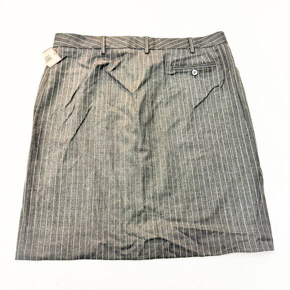 Michael Kors Derby Pinstripe Vintage Patterned Wool Skirt NWT Size 16 - Picture 1 of 5